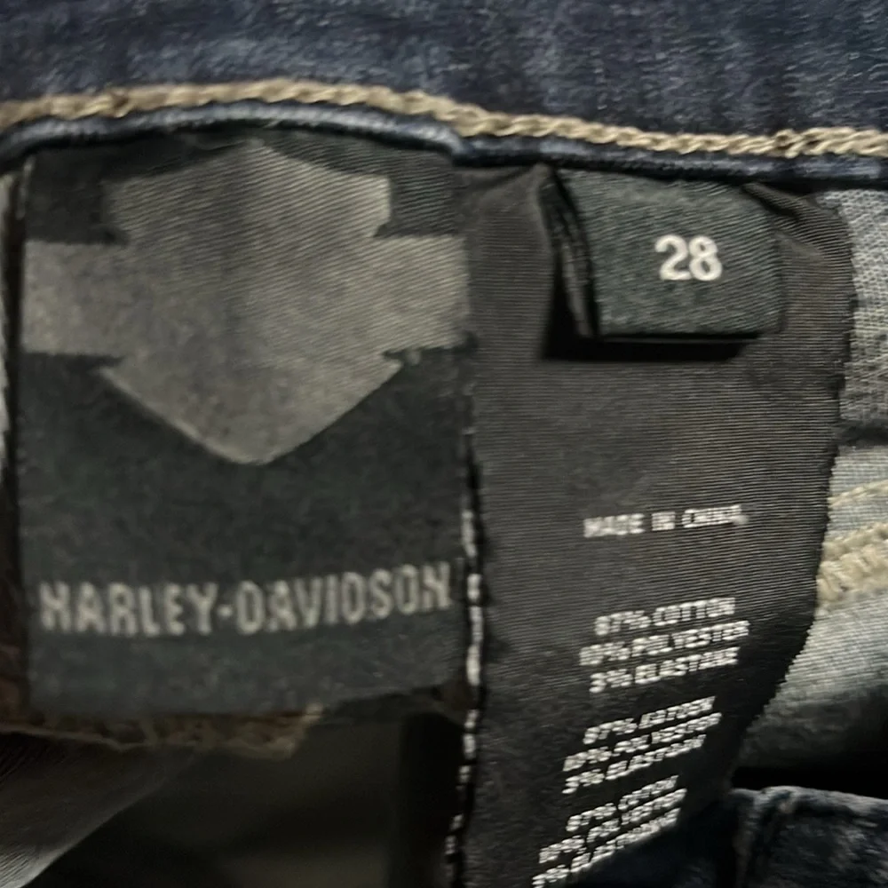 Harley-Davidson Distressed Denim Slkirt - Picture 11 of 12